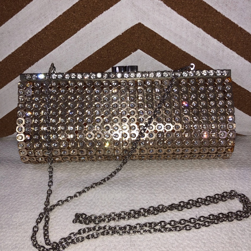 Gold Rhinestone Clutch